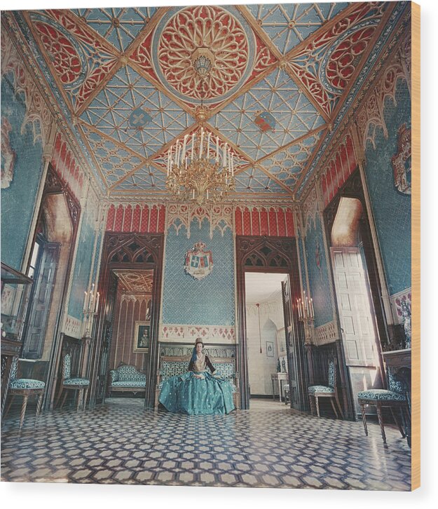Ceiling Wood Print featuring the photograph Jean Serpieri #1 by Slim Aarons