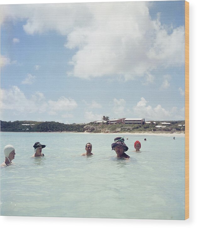 People Wood Print featuring the photograph Cooling Off In Antigua by Slim Aarons