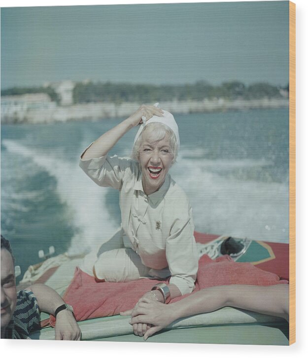 1950-1959 Wood Print featuring the photograph Lily On The Riviera by Slim Aarons