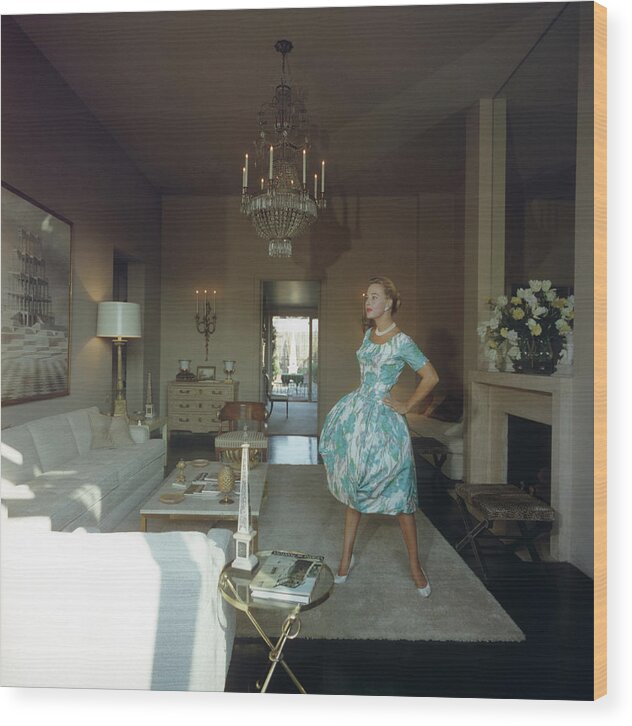 Singer Wood Print featuring the photograph Lola Albright by Slim Aarons
