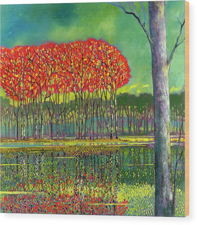 Ford Smith Wood Print featuring the painting Vivid Imagination by Ford Smith