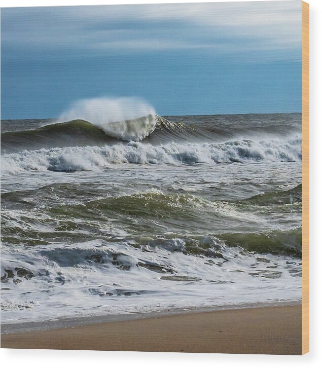 Beach Wood Print featuring the photograph Big Wave Photograph #3 by Louis Dallara