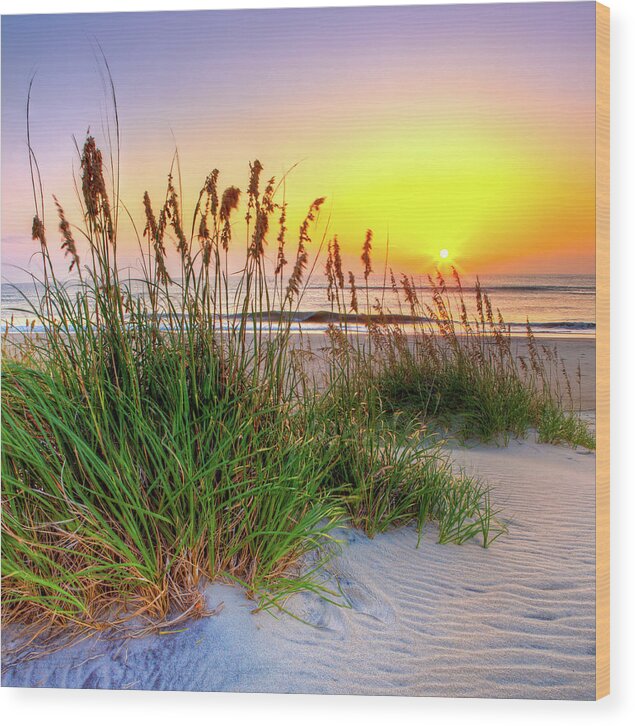North Carolina Wood Print featuring the photograph Another Stunning Sunrise on the Outer Banks by Dan Carmichael