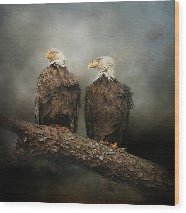 Bald Eagles Wood Print featuring the photograph The End Of The Storm by Jai Johnson