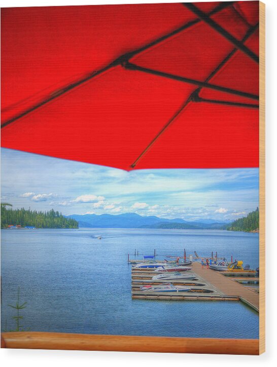 6990 Wood Print featuring the photograph Cavanaugh Bay 6990 by Jerry Sodorff