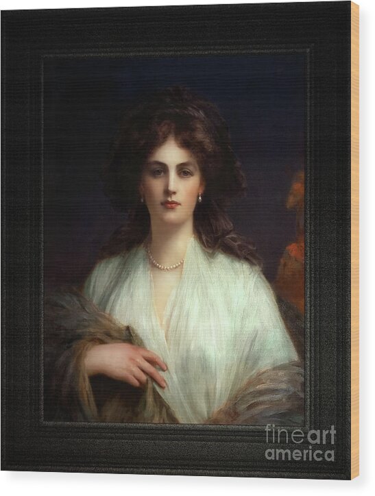 Lady Beatrice Butler Wood Print featuring the painting Lady Beatrice Butler by Ellis William Roberts Old Masters Classical Art Reproduction by Rolando Burbon
