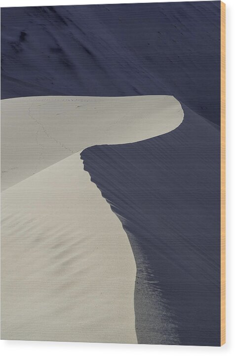 Sand Wood Print featuring the photograph Death Valley Sand Dune by Martin Gollery
