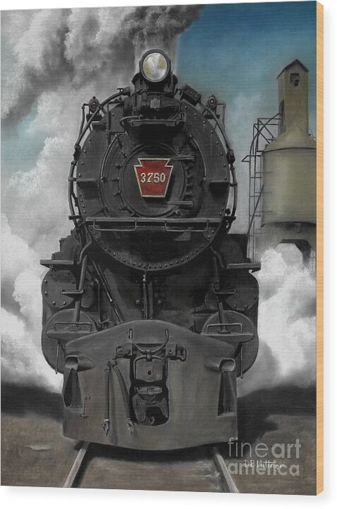 Trains Wood Print featuring the painting Smoke and Steam by David Mittner