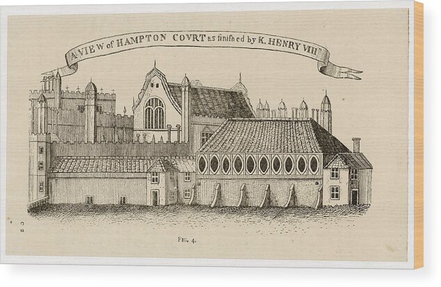 Hampton Wood Print featuring the drawing Hampton Court, As Finished By Henry by Mary Evans Picture Library