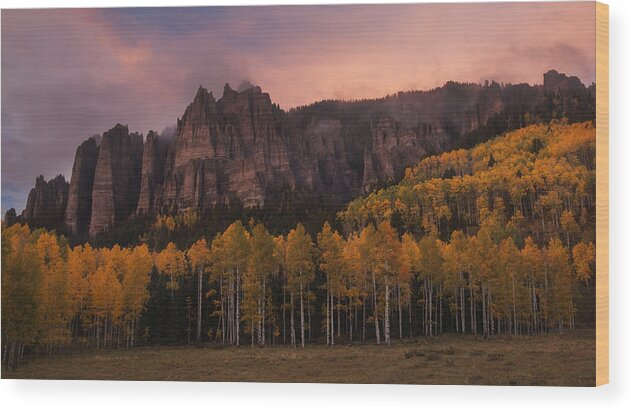 Twilight Wood Print featuring the photograph Twilight on Big Mesa #1 by Morris McClung