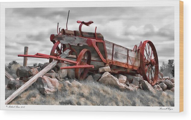 Antique Wood Print featuring the photograph Stonewall Wagon #3 by Richard Bean