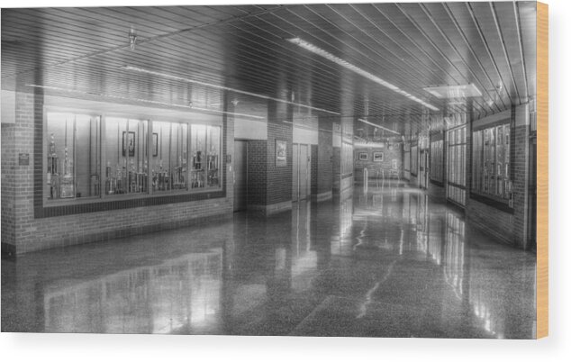 Greensburg Salem High School Wood Print featuring the photograph Auditorium Lobby by Coby Cooper