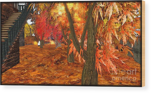 Autumn Wood Print featuring the digital art Autumn by Susanne Baumann