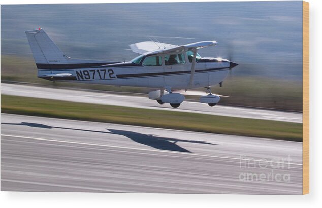 Cessna Wood Print featuring the photograph Cessna Takeoff by John Daly