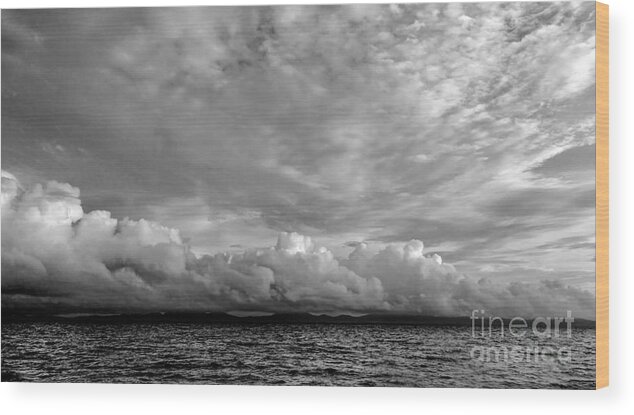 Water Wood Print featuring the photograph Clouds Over Alabat Island by Michael Arend