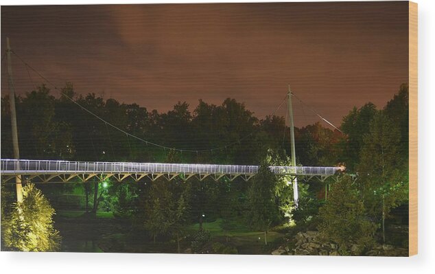 Bridge Wood Print featuring the photograph Falls Bridge by Jeff Bjune 