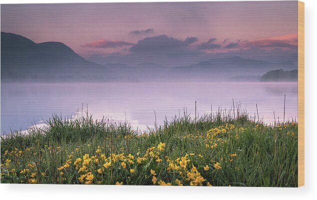 Scenics Wood Print featuring the photograph First Light On Ullswater by John Lever Photography.