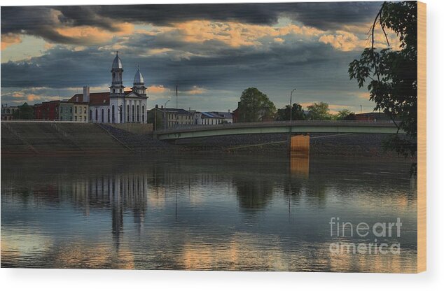 Lock Haven Court House Wood Print featuring the photograph Lock Haven Pennsylvania Court House by Adam Jewell