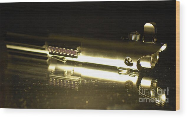Lightsaber Wood Print featuring the photograph Lukes Lightsaber 1 by Micah May