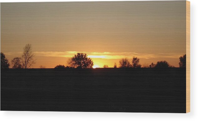 Sunset Wood Print featuring the photograph November Sunset by J L Zarek