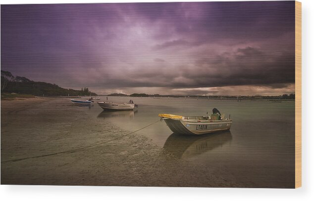 Seascape Photography Australia Wood Print featuring the photograph Pick a boat 01 by Kevin Chippindall