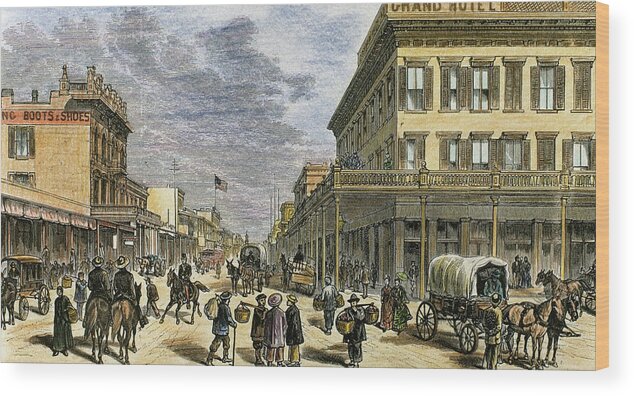 19th Century Wood Print featuring the photograph Sacramento In 1878 by Prisma Archivo