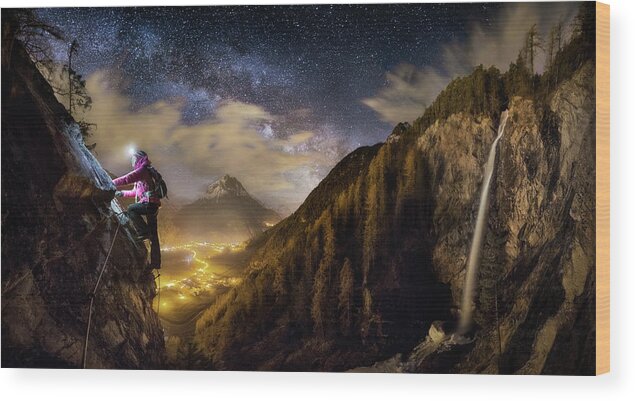 Mountain Wood Print featuring the photograph The Climb by Dr. Nicholas Roemmelt