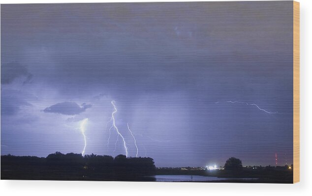 Lightning Wood Print featuring the photograph Thunder Rolls And The Lightnin Strikes by James BO Insogna
