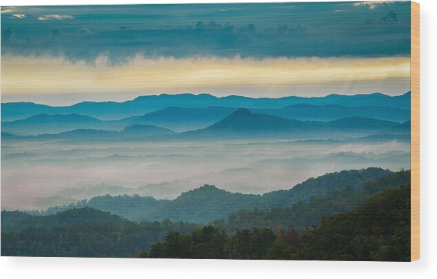Asheville Wood Print featuring the photograph Waiting for the Sun by Joye Ardyn Durham