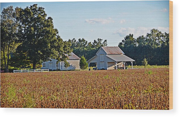 Rural Wood Print featuring the photograph Week's End by Linda Brown