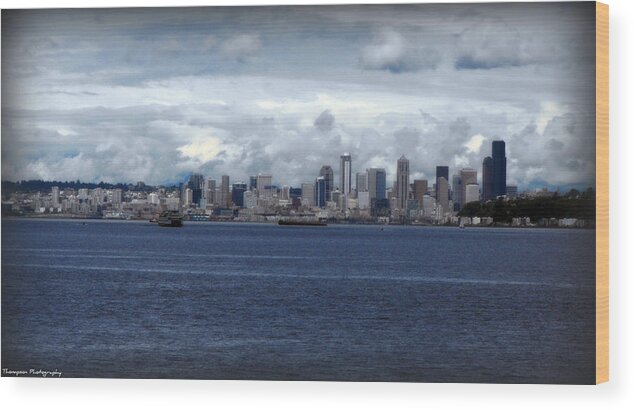 Lanscape Wood Print featuring the photograph Cloud Capitol by Benjamin Thompson