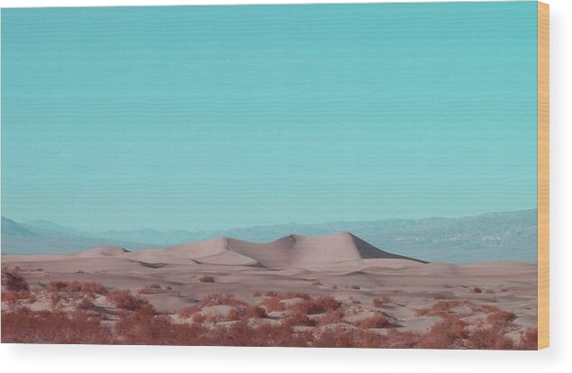 Nature Wood Print featuring the photograph Death Valley Dunes 2 by Naxart Studio
