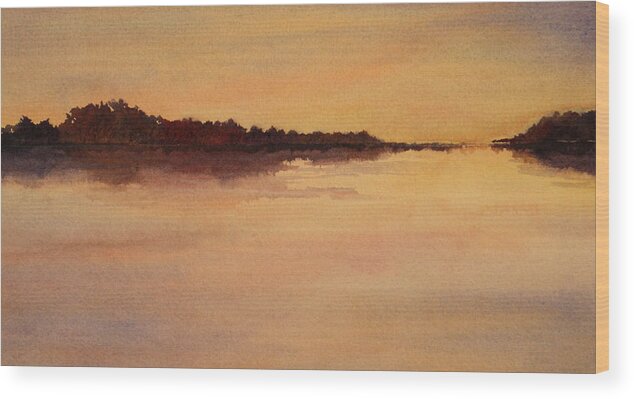 Sunset Wood Print featuring the painting Evening Glow by Vikki Bouffard