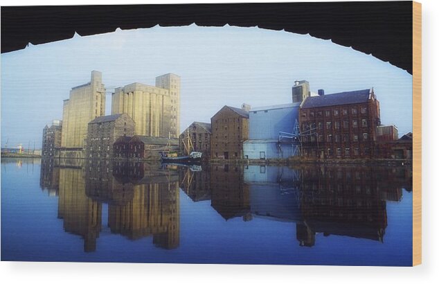 Architecture Wood Print featuring the photograph Grand Canal, Dublin, Co Dublin, Ireland by The Irish Image Collection 