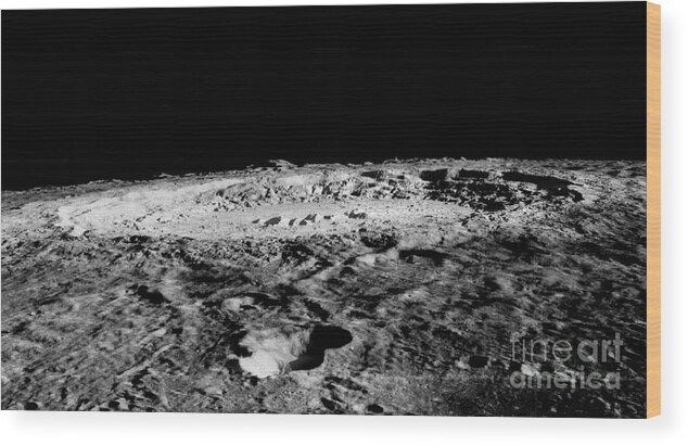 Copernicus Wood Print featuring the photograph Impact Crater Copernicus by Nasa