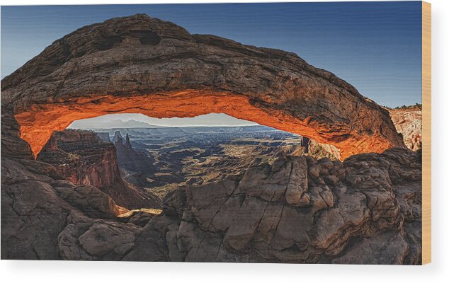 Mesa Arch Wood Print featuring the photograph Mesa Arch by Wade Aiken