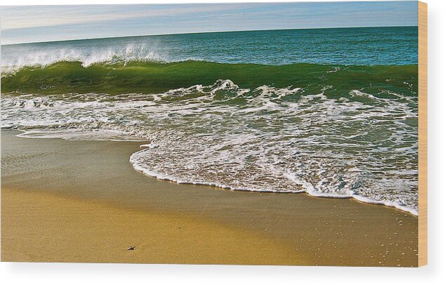 Beach Wood Print featuring the photograph Morning Shore by Susan Elise Shiebler