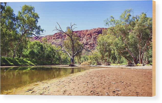 Outback Wood Print featuring the photograph Outback River by Paul Svensen