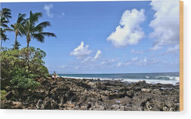 Gazebo Wood Print featuring the photograph View from the Gazebo on Maui by Rob Green