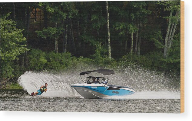  Wood Print featuring the photograph 38th Annual Lakes Region Open Water Ski Tournament #17 by Benjamin Dahl