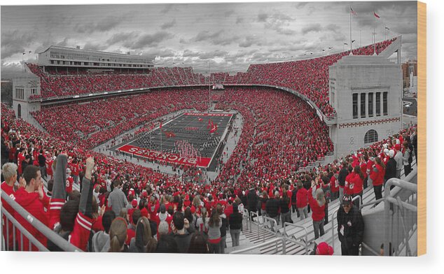 Ohio Wood Print featuring the photograph A Sea Of Scarlet by Ken Krolikowski