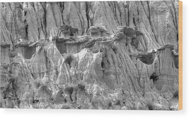 Badlands Wood Print featuring the photograph Alberta Badlands 003 by Phil And Karen Rispin