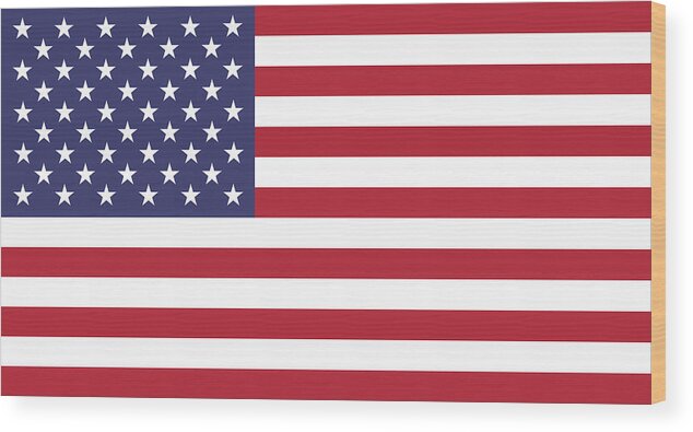 Face Mask Wood Print featuring the digital art American Flag by Roy Pedersen
