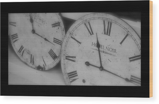 Clock Wood Print featuring the photograph Antique Time by Hermes Fine Art