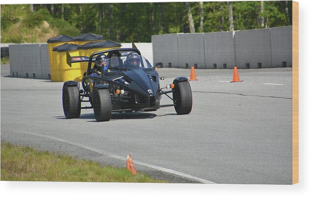 Apex Wood Print featuring the photograph Ariel Atom Approaching by Mike Martin