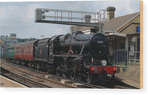 Trains Wood Print featuring the photograph Black Five by Richard Denyer