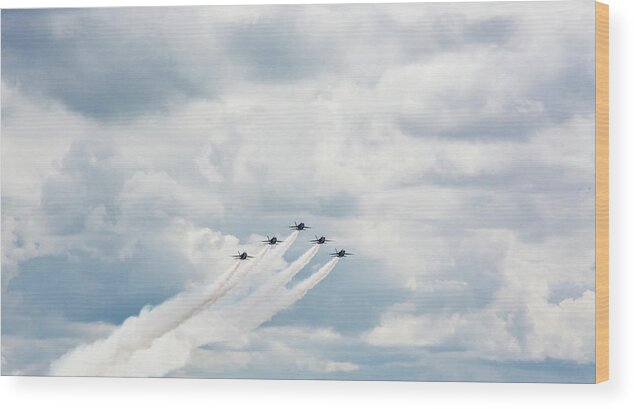 Dangerous Wood Print featuring the photograph Blue Angels by Pelo Blanco Photo