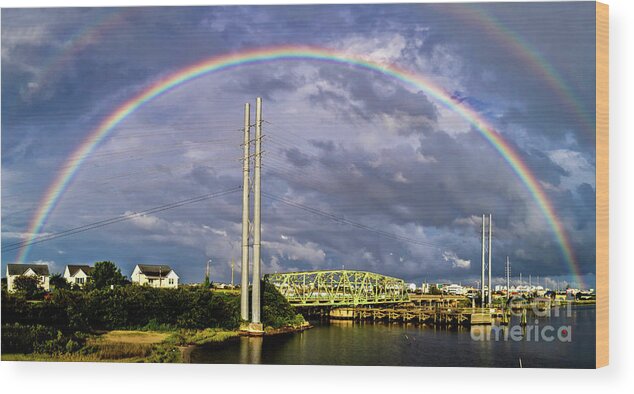 Surf City Wood Print featuring the photograph Bridge of Hope by DJA Images