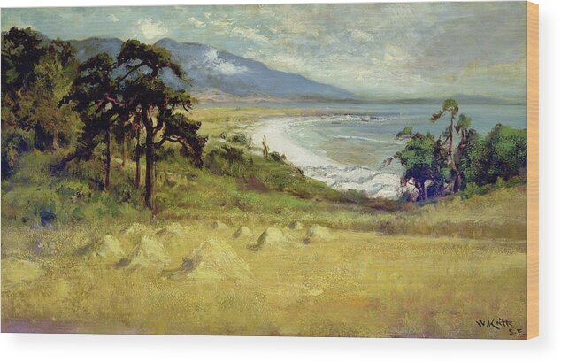 William Keith Wood Print featuring the painting Carmel by the Sea by William Keith
