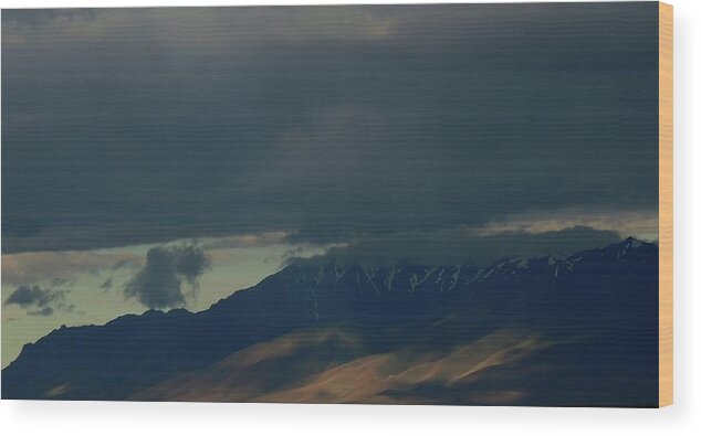 Mountain Wood Print featuring the photograph Cloud Filtered by Vincent Green